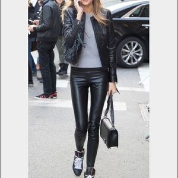 PINK Victoria's Secret Pants - Victoria Secret Pink Leather front leggings SMALL